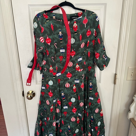 Collectif Suzanne 50s Retro Christmas Dress Size UK 18 2Xl - Picture 8 of 8